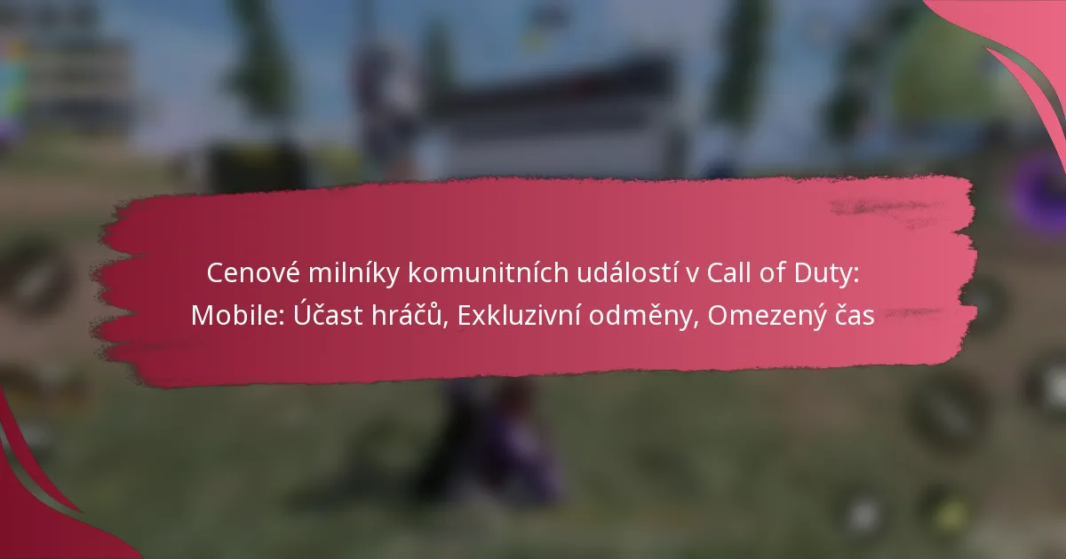 Cenové milníky komunitních událostí v Call of Duty: Mobile: Účast hráčů, Exkluzivní odměny, Omezený čas