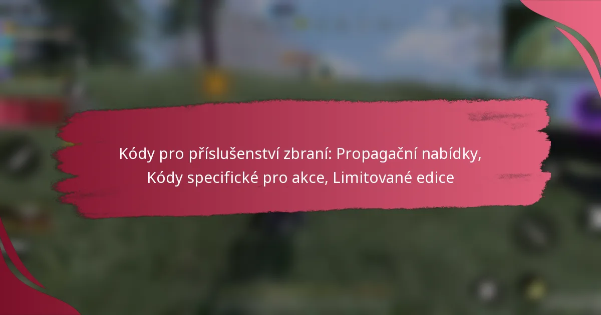 Kódy pro příslušenství zbraní: Propagační nabídky, Kódy specifické pro akce, Limitované edice