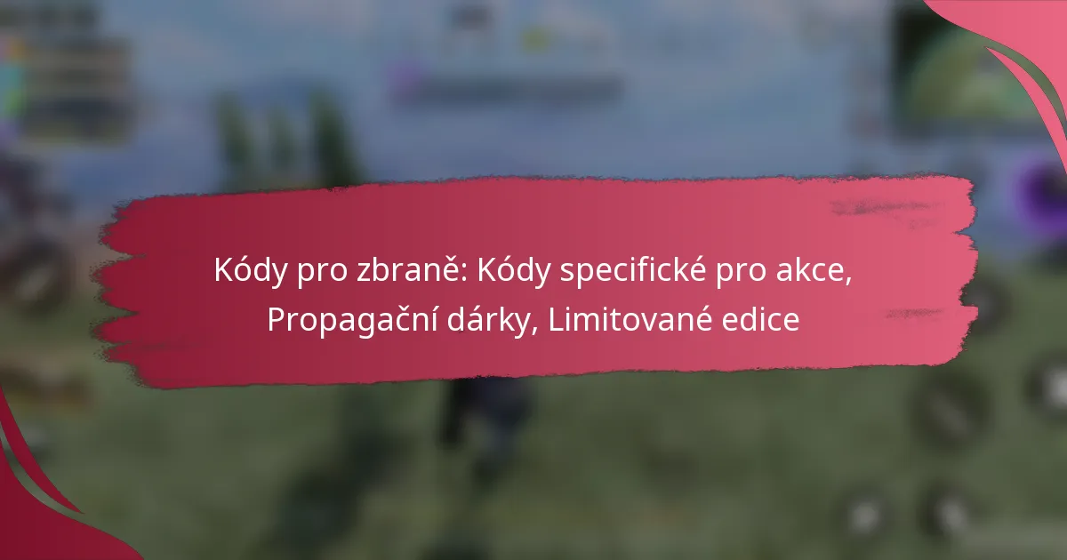 Kódy pro zbraně: Kódy specifické pro akce, Propagační dárky, Limitované edice